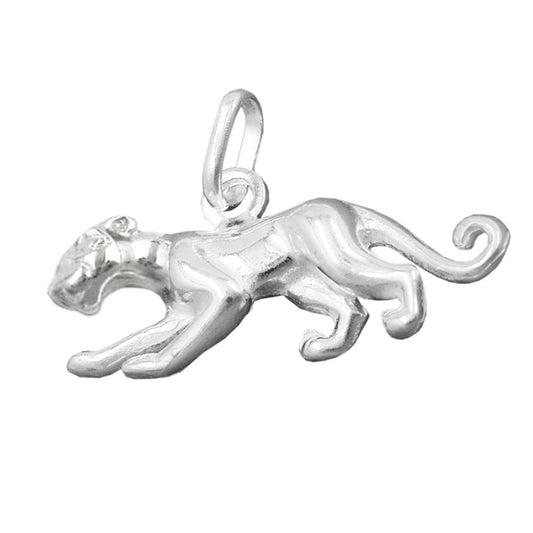 Anhänger 24x11mm Tiermotiv Großkatze Silber 925